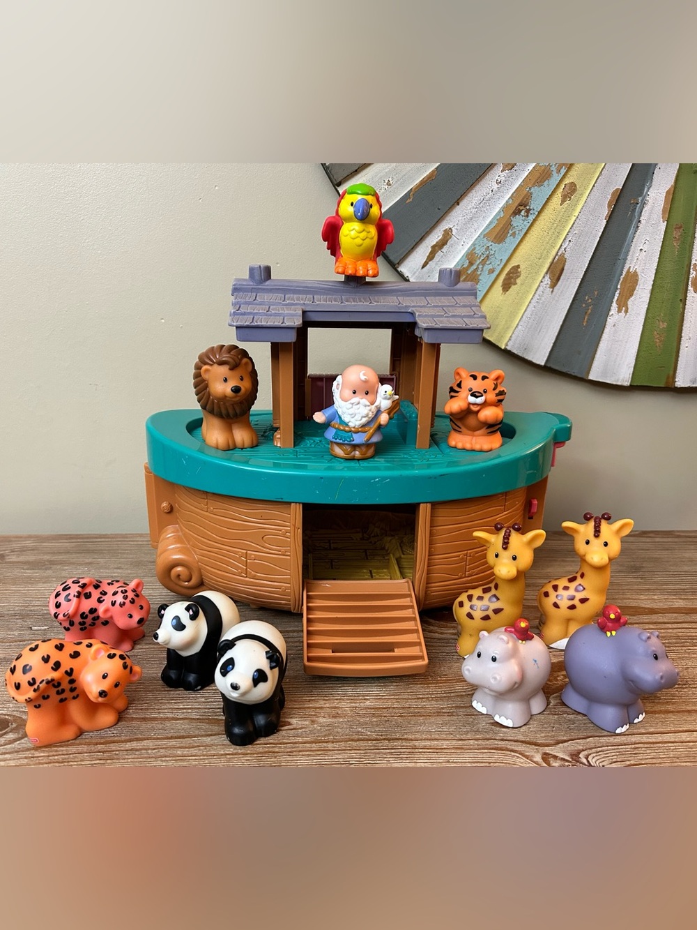 2002 Vintage Fisher-Price Little People Noah’s Ark Complete Set